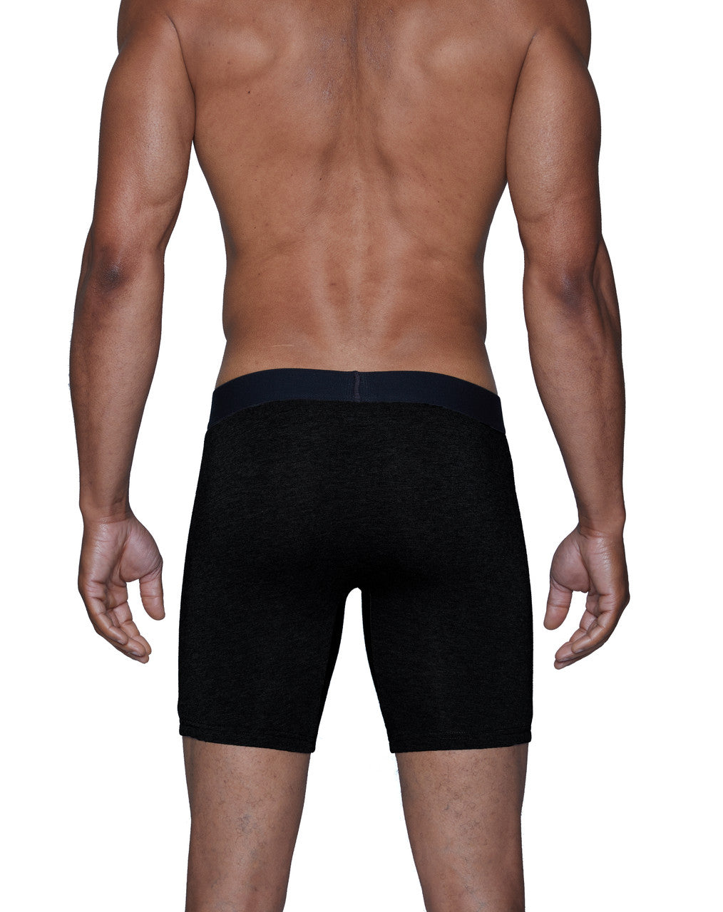 WOOD BIKER BRIEF W/FLY - BLACK - 6" Inseam