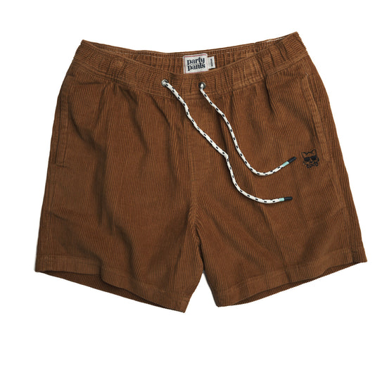 Party Pants Corduroy Tobacco Shorts 6" Inseam