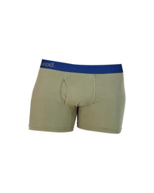 Wood Boxer Brief - Olive Color - 3" Inseam