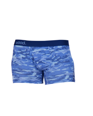 Wood Boxer Brief - Blue Camo - 3" Inseam