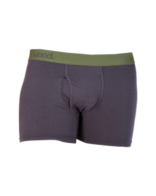 Wood Boxer Brief - Iron Color - 3" Inseam