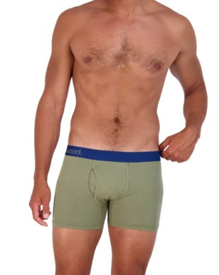 Wood Boxer Brief - Olive Color - 3" Inseam