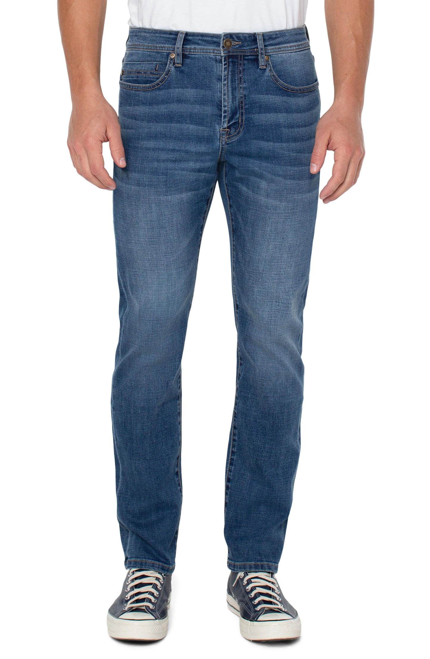 Liverpool Los Angeles Kingston Modern Straight Slim Denim - Hughes