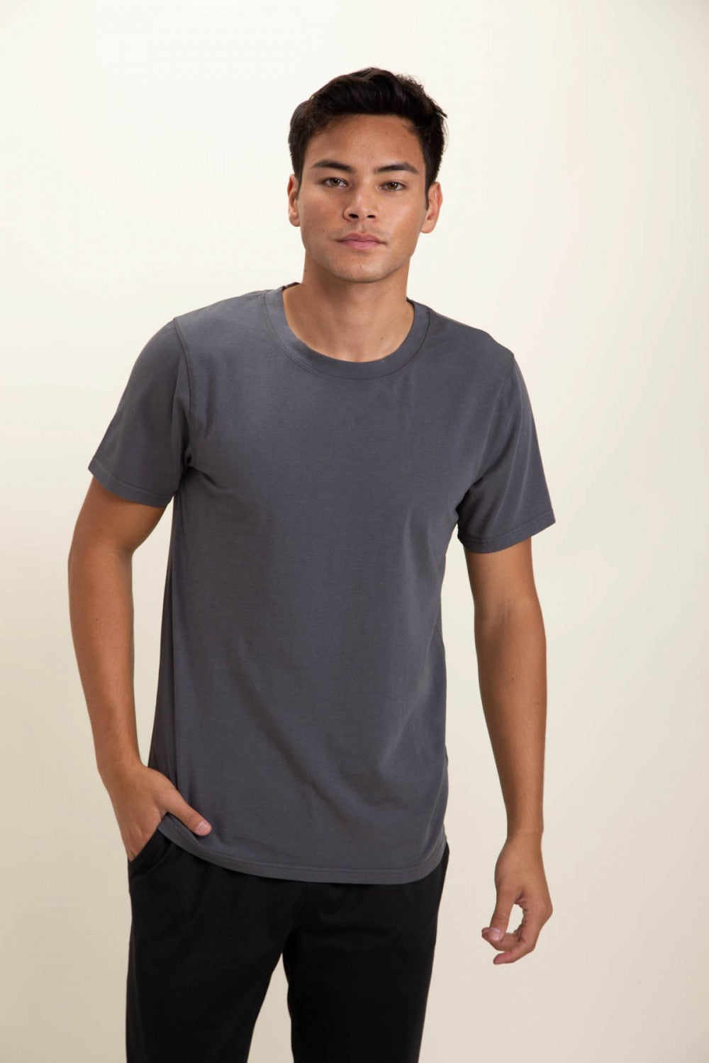 Mono B Pima Cotton Blend Tee - Grey