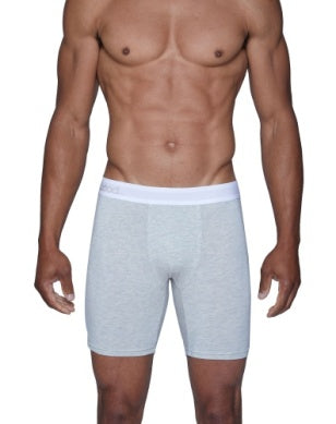 Wood BIKER BRIEF - HEATHER GREY - 6" Inseam