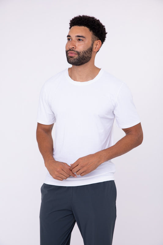 Cool-Touch Short Sleeve Crewneck Tee White