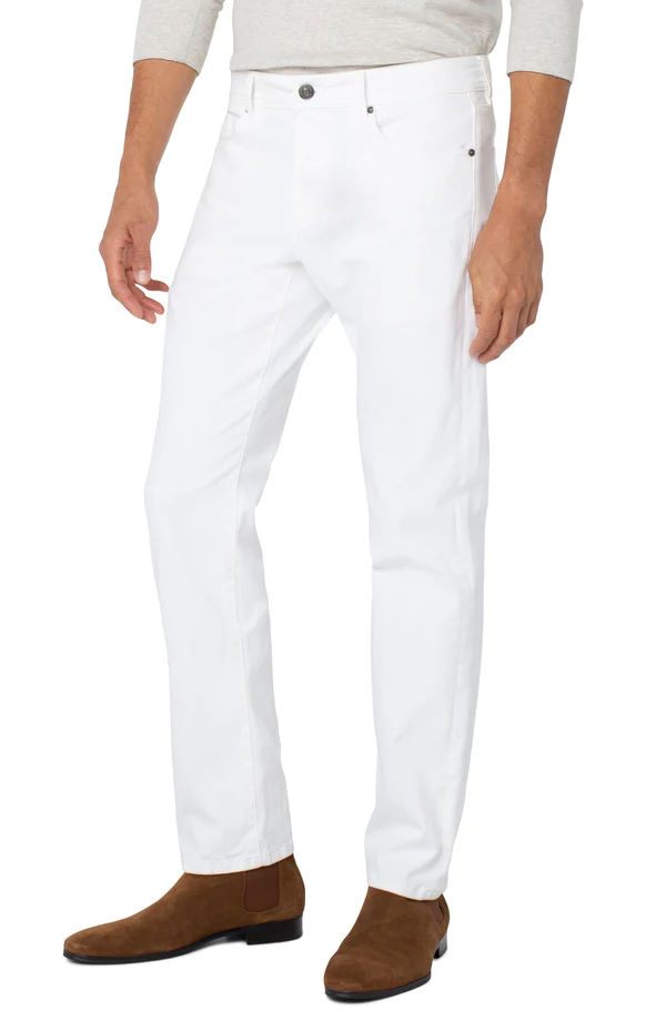 Liverpool Los Angeles Kingston Modern Straight White Denim