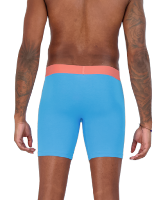 WOOD BIKER BRIEF W/FLY - MALIBU - 6" Inseam