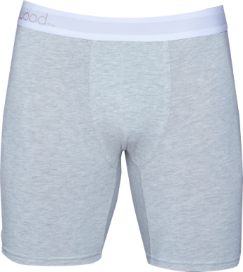 Wood BIKER BRIEF - HEATHER GREY - 6" Inseam