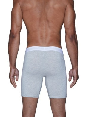 Wood BIKER BRIEF - HEATHER GREY - 6" Inseam