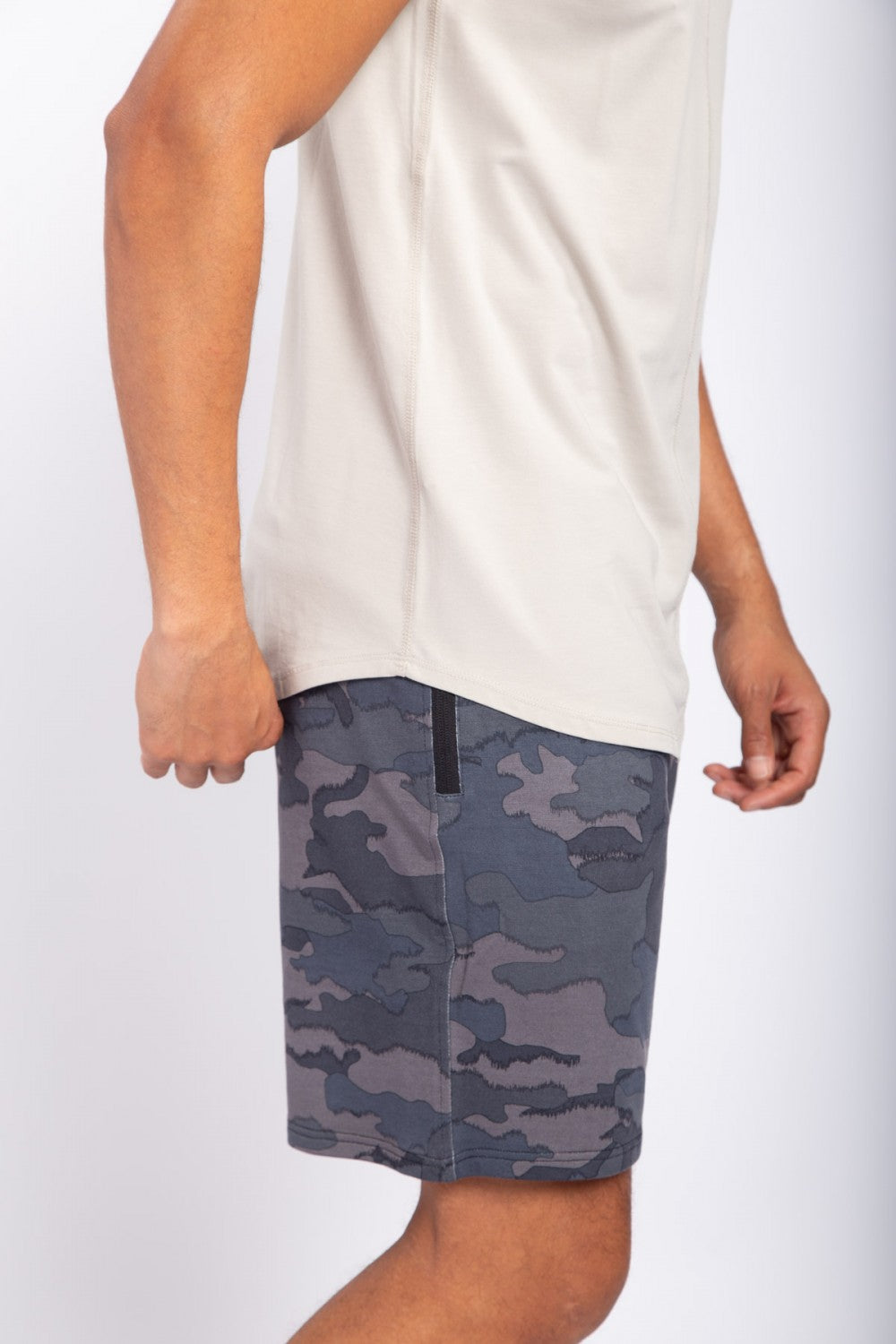 Tank with Curved Hem - Grey Ice