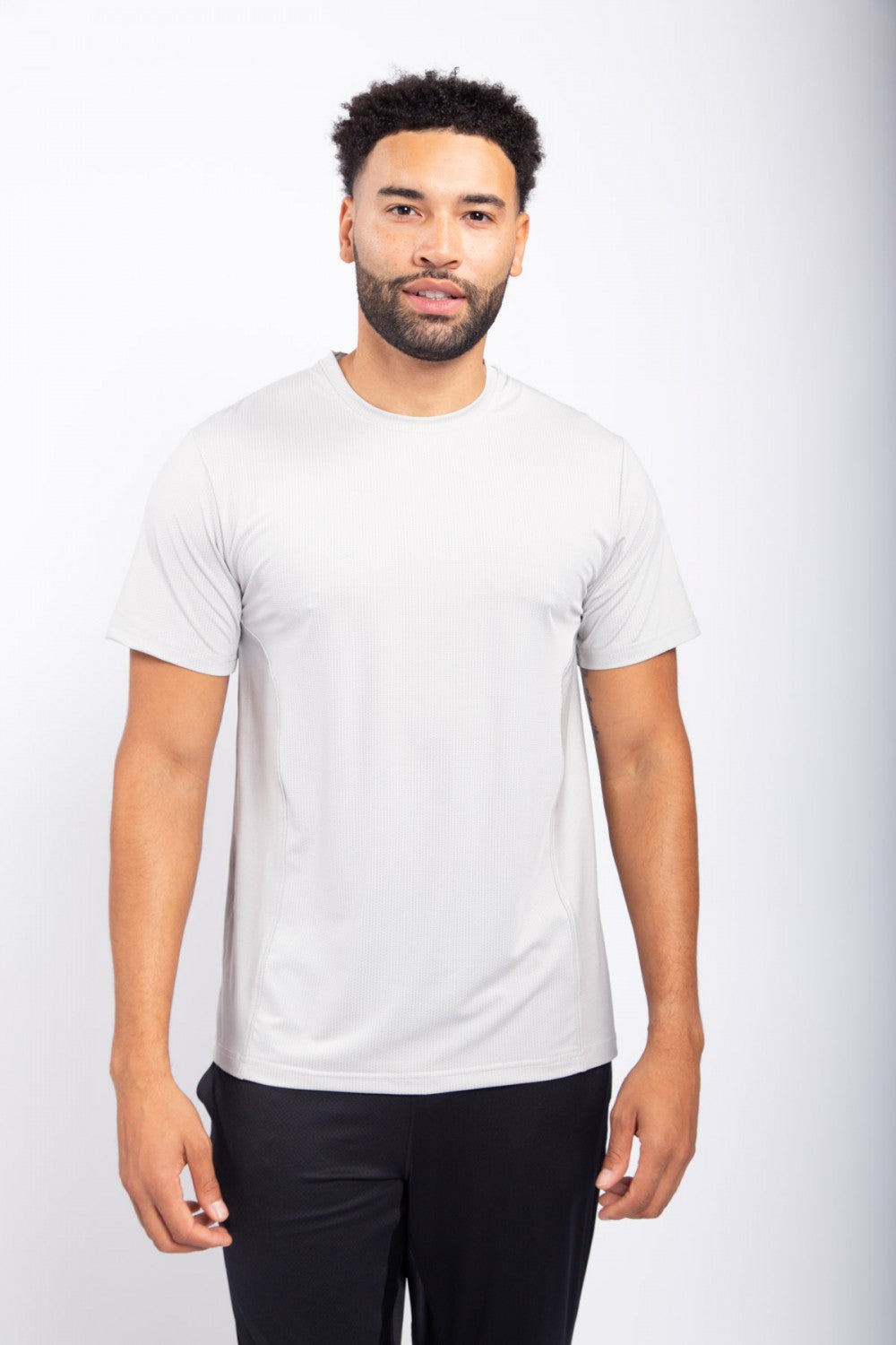 Micro-Perforated Active T-Shirt  - Light Grey