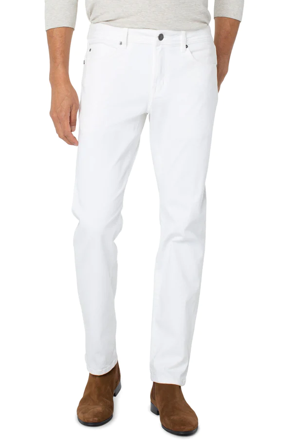 Liverpool Los Angeles Kingston Modern Straight White Denim