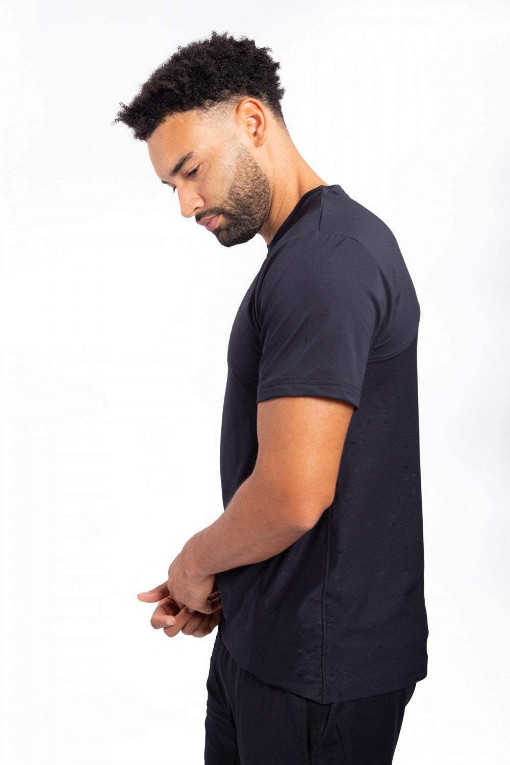 Micro-Perforated Active T-Shirt - Black