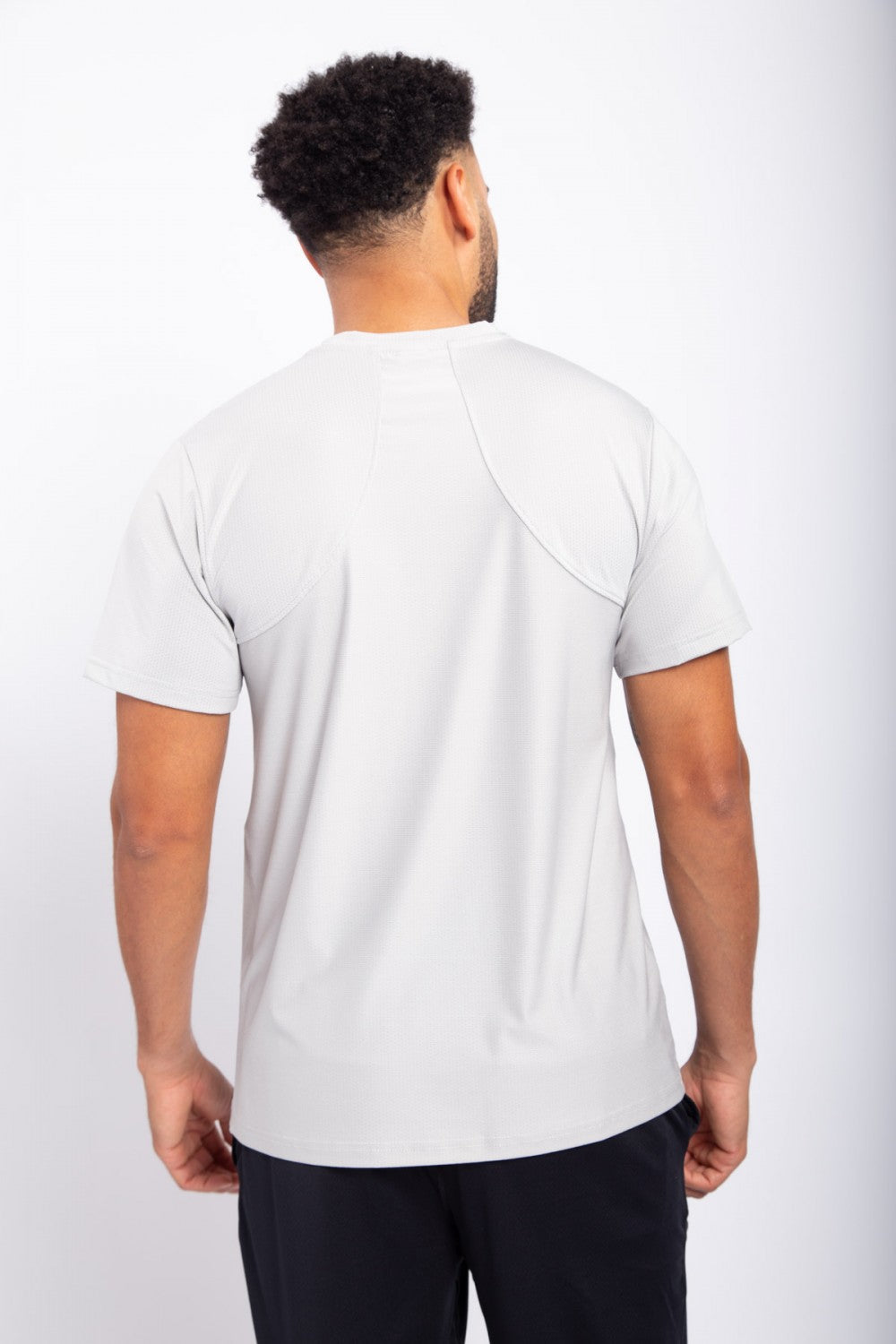 Micro-Perforated Active T-Shirt  - Light Grey