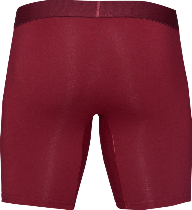 WOOD BIKER BRIEF W/FLY - BURGUNDY - 6" Inseam