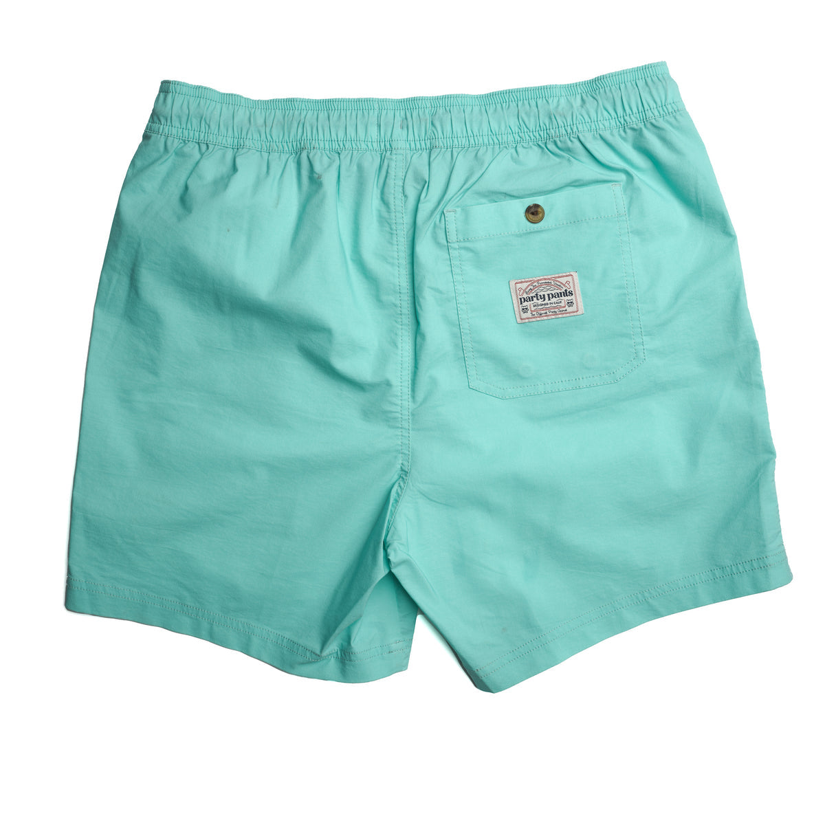 Party Pants Solid Vintage Volley Mint Green Shorts 5" Inseam